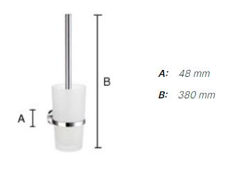 Smedbo Home toiletb&oslash;rste t/v&aelig;g - Krom