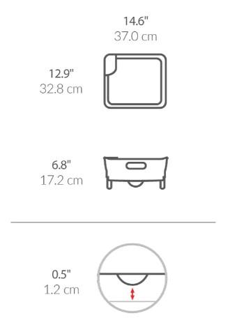 Simplehuman kompakt opvaskestativ i plast - Gr&aring;