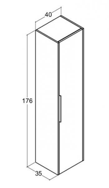 Dansani Mido+ Classic h&oslash;jskab m/1 l&aring;ge - Mat hvid
