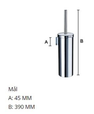 Smedbo House toiletb&oslash;rste t/v&aelig;g eller gulv - Mat sort