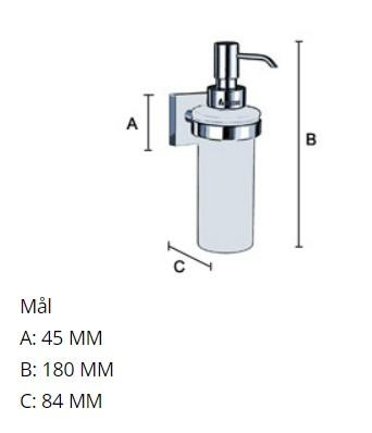 Smedbo House s&aelig;bedispenser til v&aelig;g - Mat sort/porcel&aelig;n