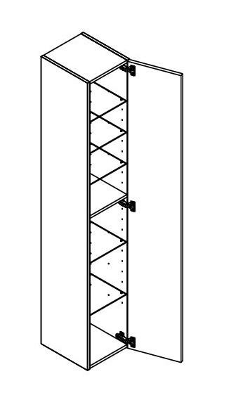Dansani Luna Urban h&oslash;jskab 30 - H&oslash;jreh&aelig;ngslet - Gr&aring; mat