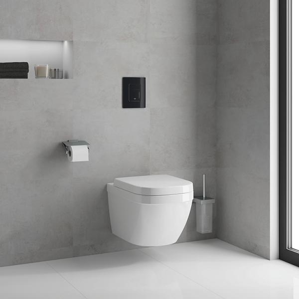 Grohe Euro kompakt Rimless toiletpakke inkl. s&aelig;de m/soft-close, cisterne og mat sort betjening