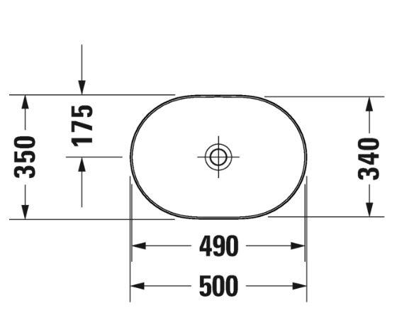 Duravit Luv 50 fritst&aring;ende bowlevask - Uden hanehul - Wondergliss