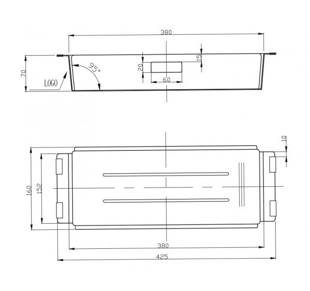 Lavabo Kubus skyllesk&aring;l - Shadow (PVD)