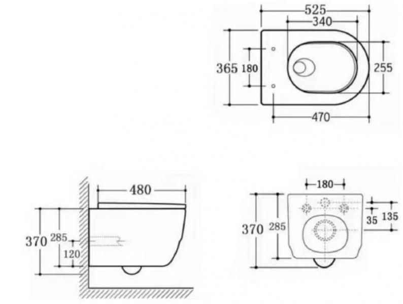 Cass&oslash;e Silent v&aelig;gh&aelig;ngt toilet m/softclose s&aelig;de