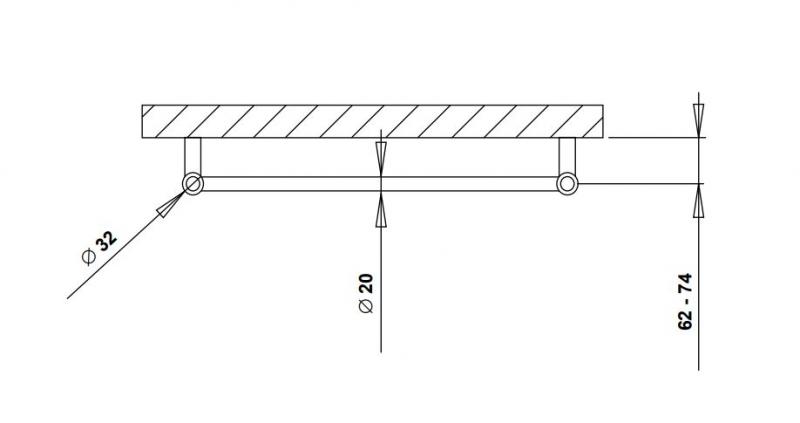 Str&oslash;mberg Nilo h&aring;ndkl&aelig;det&oslash;rrer - 50x78 cm - Krom