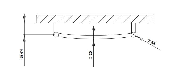 Str&oslash;mberg Laveno h&aring;ndkl&aelig;det&oslash;rrer til Kombidrift - 50x79 cm - Krom