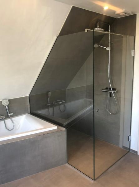 Bath bruseniche m/fast v&aelig;g - Klar glas - Krom