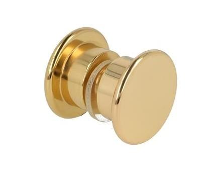 Bath bruseniche m/fast v&aelig;g - Klar glas - Messing