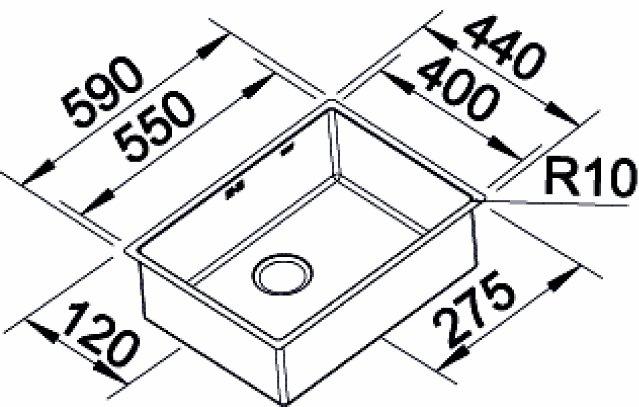 Blanco Claron 550-U k&oslash;kkenvask