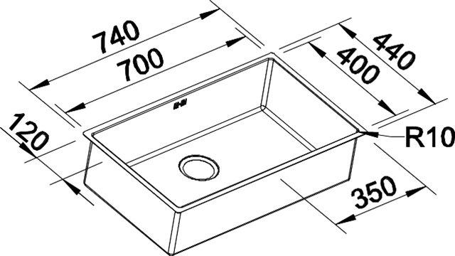 Blanco Claron 700-U k&oslash;kkenvask - Rustfrit st&aring;l