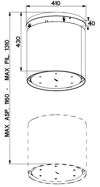 Eico Zoom PLUS frith&aelig;ngende wireh&aelig;ngt emh&aelig;tte m/up and down - Rustfrit st&aring;l
