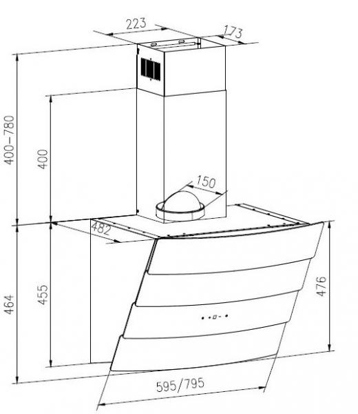 Eico Messina 80 N emh&aelig;tte til v&aelig;gmontering - Sort