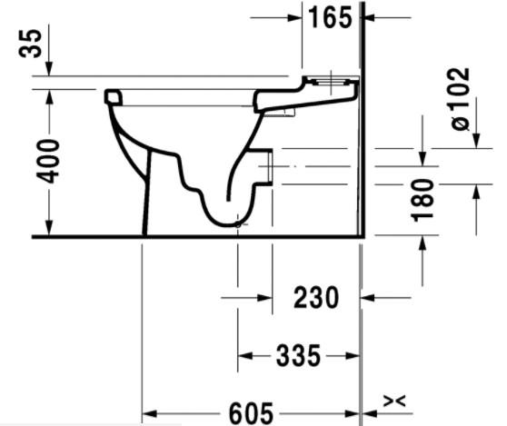Duravit Starck 3 gulvtoilet m/wondergliss til sensowash s&aelig;de