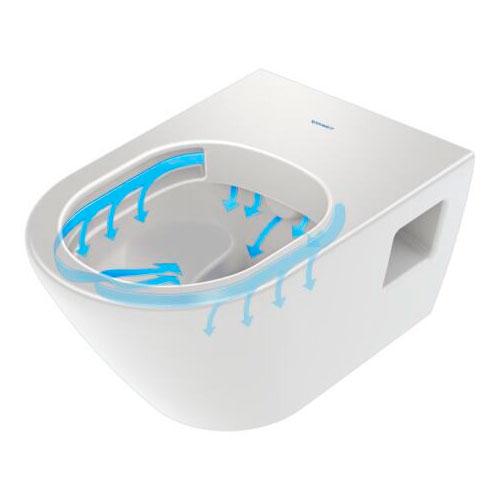 Duravit D-Neo v&aelig;gh&aelig;ngt toilet rimless inkl. s&aelig;de m/SoftClose og QuickRelease