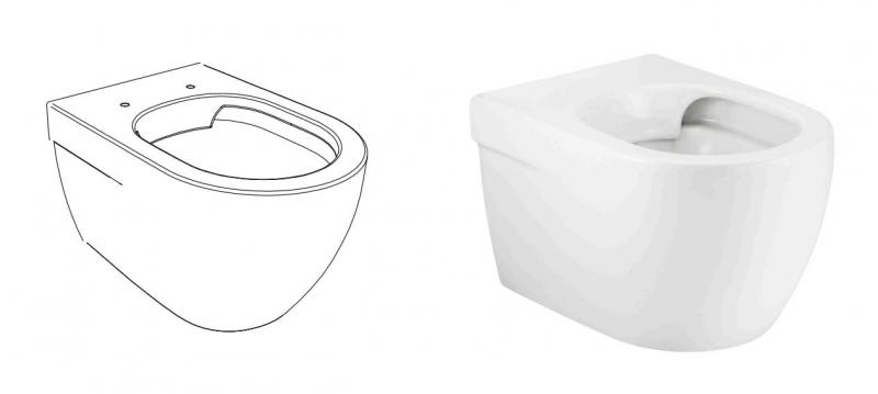 Pressalit v&aelig;gh&aelig;ngt toilet m/Projecta D Solid Pro s&aelig;de