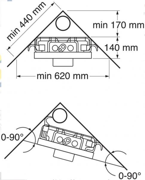 Gustavsberg Trimont XS-fikstur - H&oslash;j model med frontbetjening