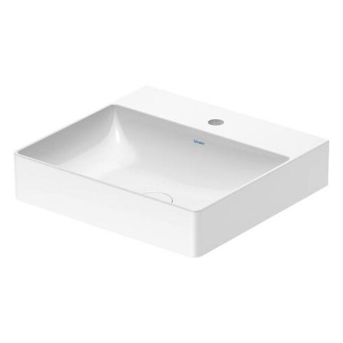 Duravit DuraSquare 50 h&aring;ndvask t/v&aelig;g eller m&oslash;bel - 1 hanehul - Uden overl&oslash;b - Wondergliss