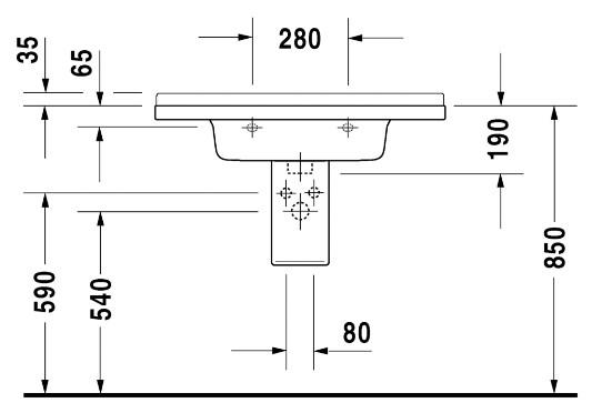 Duravit Starck 3 85 m&oslash;belvask