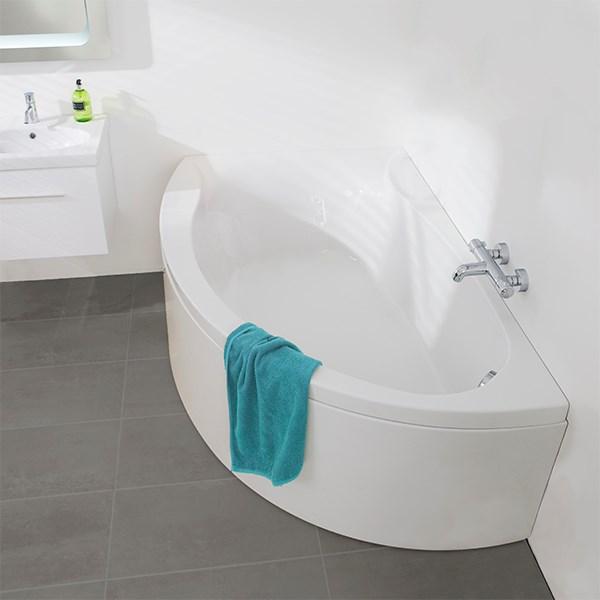 Str&oslash;mberg Omega hj&oslash;rnebadekar - 170 x 110 mm - Venstre - 1 rygl&aelig;n