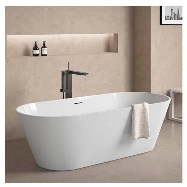 Kriss Classic fritst&aring;ende badekar - Mat hvid