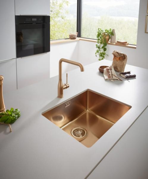 Grohe K700U rustfri st&aring;lvask - B&oslash;rstet Warm Sunset