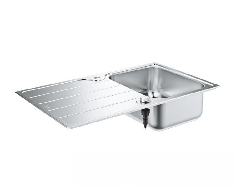 Grohe K500 45-S k&oslash;kkenvask m/afl&oslash;bsbakke i rustfrit st&aring;l