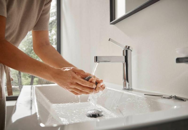 Hansgrohe Finoris 110 h&aring;ndvaskarmatur m/push-open - Krom