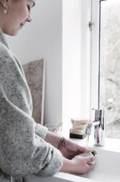 Damixa Silhouet S h&aring;ndvaskbatteri m/push-open bundventil