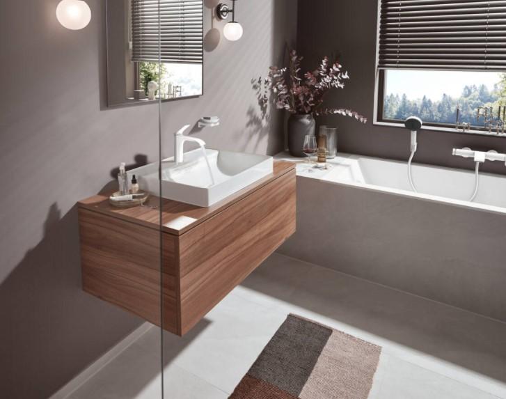 Hansgrohe Vivenis 110 h&aring;ndvaskarmatur m/l&oslash;ft-op bundventil og CoolStart - Mat hvid