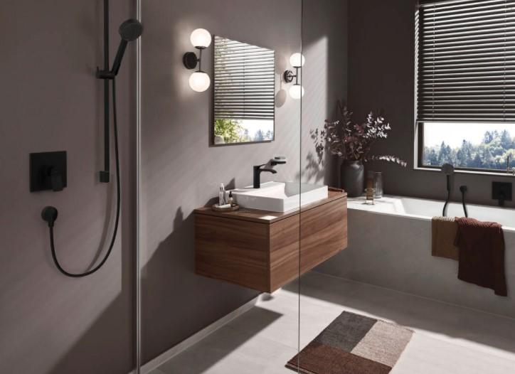 Hansgrohe Vivenis 110 h&aring;ndvaskarmatur m/l&oslash;ft-op bundventil og CoolStart - Mat sort