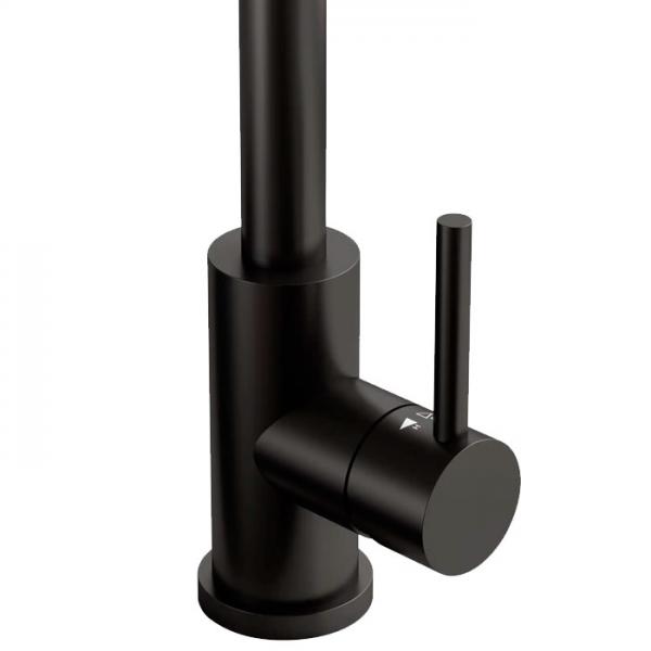 Lavabo Kubus 140 RS Round k&oslash;kkenarmatur - Mat sort