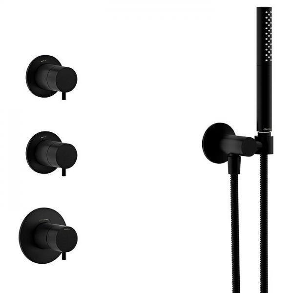 Damixa Iris XS 2 brusesystem til indbygning - Loft - Mat sort