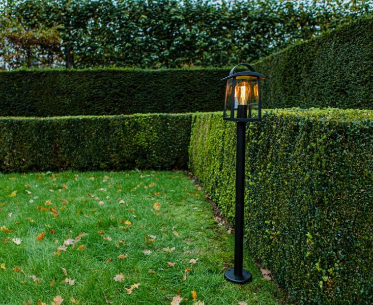 Lutec Tradition Kelsey udend&oslash;rs standerlampe - Mat sort