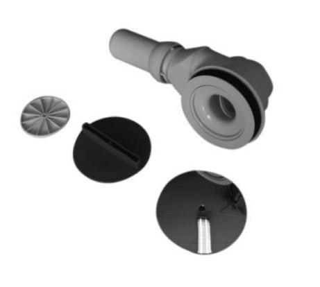 Duravit vandret afl&oslash;b til brusekar - Krom