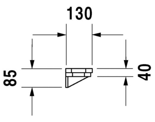 Duravit 1930 hylde i porcel&aelig;n 450mm