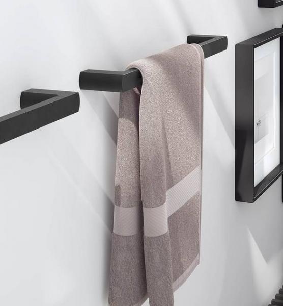 Gustavsberg Square h&aring;ndkl&aelig;destang 45 cm - Mat sort