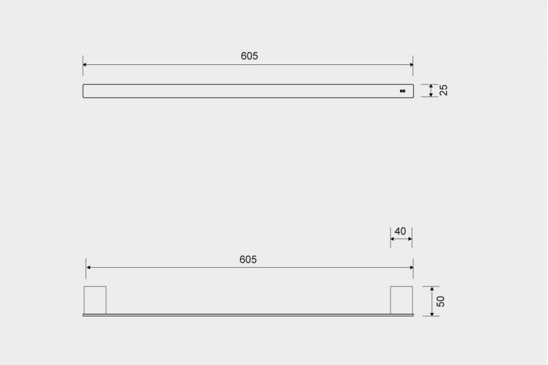 Unidrain ReFrame h&aring;ndkl&aelig;destang - 600 - Kobber