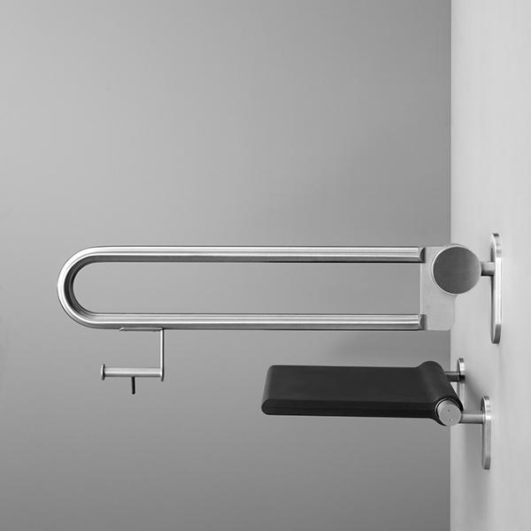 D-line Foldbar toiletst&oslash;tte 700mm - Rustfrit st&aring;l