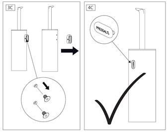 Pressalit Style toiletb&oslash;rste t/v&aelig;g eller gulv - Krom/Hvid