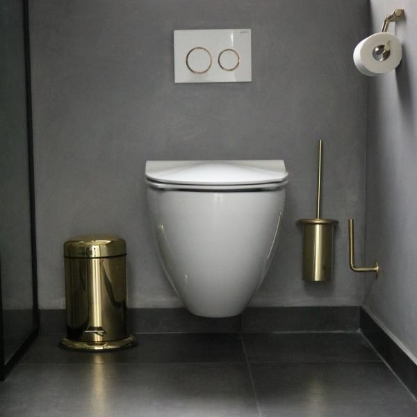 d line toiletb&oslash;rsteholder - B&oslash;rstet messing