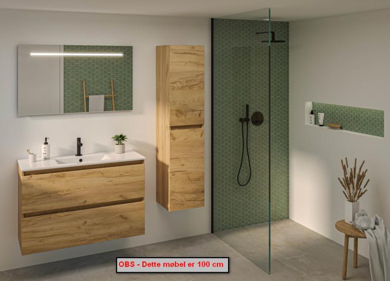 Sanibell Basicline mini m&oslash;bels&aelig;t 60 m/integrerede greb - Whiskey eg