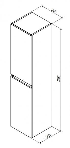 Sanibell Basicline h&oslash;jskab - Hvid h&oslash;jglans