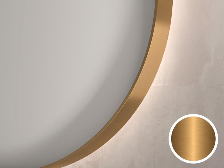 Sanibell Ink SP15 rundt spejl m/ramme &Oslash;80 - B&oslash;rstet mat guld