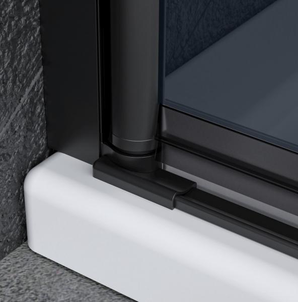 Nortiq brusehj&oslash;rne 90x90 - M&oslash;rkt glas/mat sort