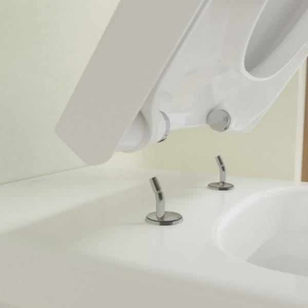 Villeroy & Boch ViCare toilets&aelig;de m/softclose og quick release - Hvid