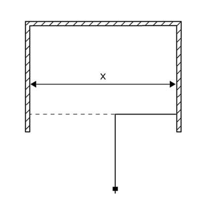 Str&oslash;mberg Lucca 55 svingd&oslash;r m/sidepanel - Klart glas/krom