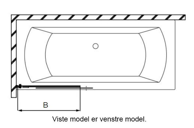 Str&oslash;mberg Faro 72 badekarv&aelig;g m/skyded&oslash;r - Klar glas/kobber