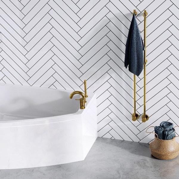 Str&oslash;mberg Nordum hj&oslash;rnebadekar - 158 x 118 - Venstre